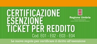 Comunicazione ASL n. 2 dell’Umbria: attestazione esenzione ticket per reddito