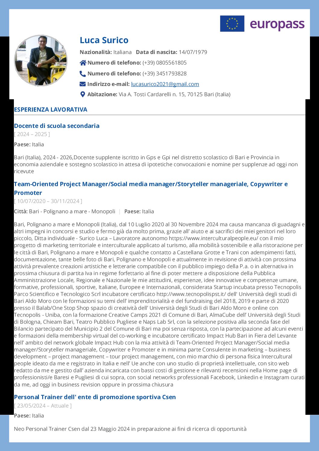 Richiesta di tirocinio professionale rimborsato
